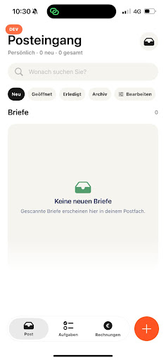 Letterble App mit digitalem Posteingang